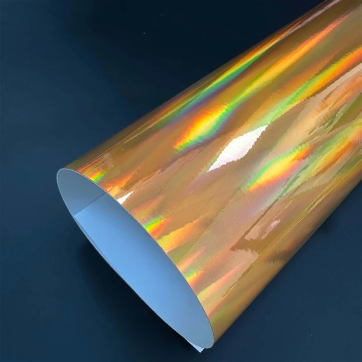 Holografik Motosiklèt Vinyl-HoloChrome Gold